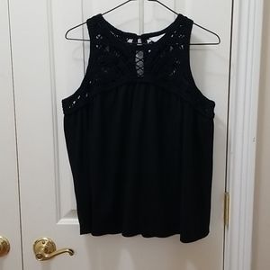 3/$6 Time and Tru black tank top sz S (4-6)